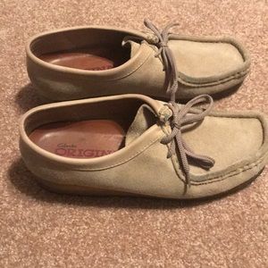 Clarks wallabee suede shoes